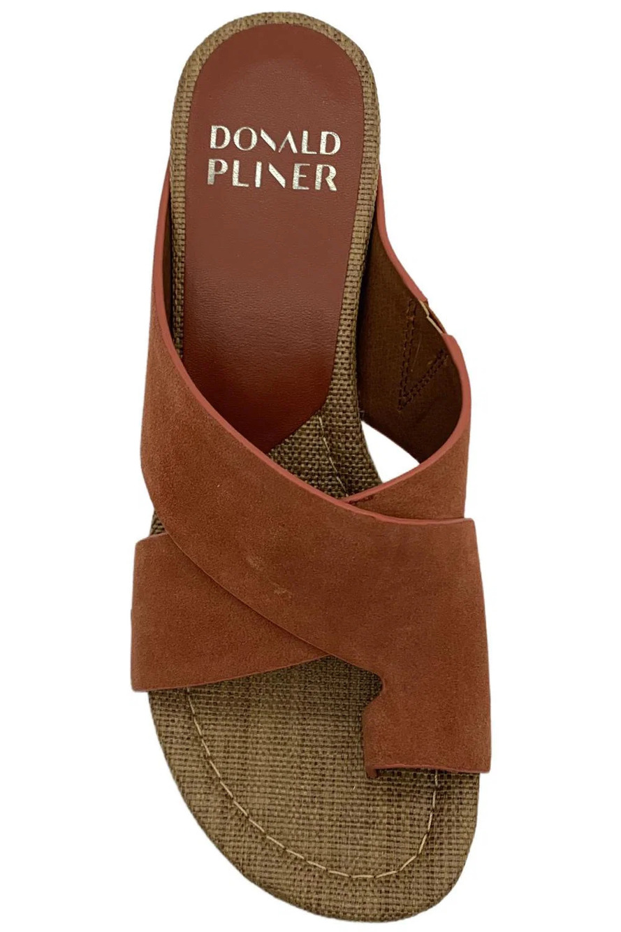 Donald Pliner Women's Sisu Leather Platform Wedge Terracotta Suede - Medium - Picture 2 of 3